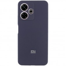 Чохол Silicone Cover Lakshmi Full Camera (AA) with logo для Xiaomi Redmi 13 4G / Poco M6 4G Синій / Midnight blue