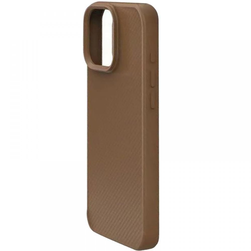 TPU чохол Carbon Protective with Magsafe для Apple iPhone 14 Pro (6.1") Coffee