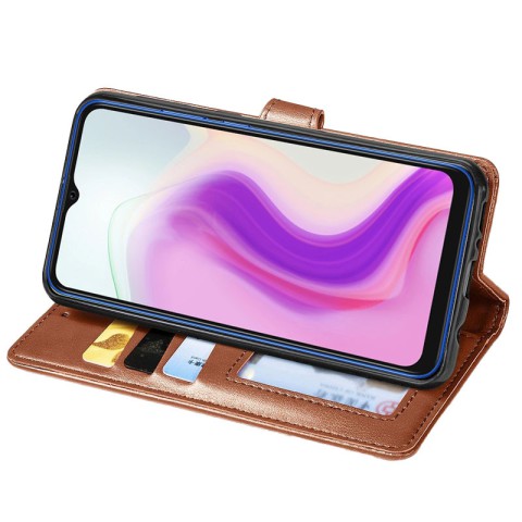 Шкіряний чохол-книжка GETMAN Gallant (PU) для Umidigi A7s Коричневий