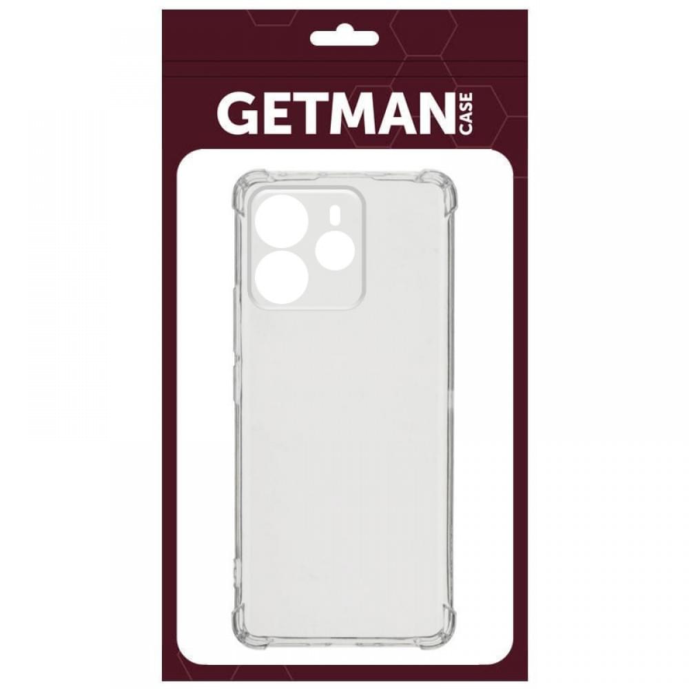 TPU чохол GETMAN Ease logo посилені кути Full Camera для Xiaomi Redmi Note 14 5G Безбарвний (прозорий)