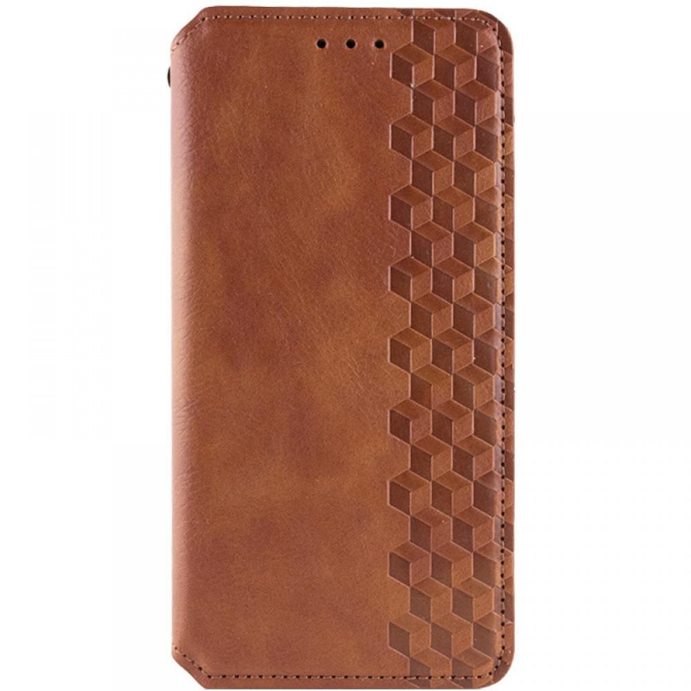 Шкіряний чохол-книжка GETMAN Cubic (PU) для Xiaomi Poco X6 / Note 13 Pro 5G Коричневий