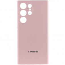 Чохол Silicone Cover Lakshmi Full Camera (AAA) with Logo для Samsung Galaxy S24 Ultra Рожевий / Pink Sand