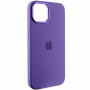 Чохол Silicone Case Metal Buttons (AA) для Apple iPhone 14 (6.1") Фіолетовий / Iris