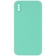Чохол Silicone Case Square Full Camera Protective (AA) NOLOGO для Apple iPhone XS Max (6.5") Бірюзовий / Turquoise