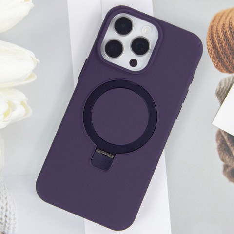 Чохол Silicone Case Full Protective NO LOGO with Ring для Apple iPhone 12 Pro Max (6.7") Purple
