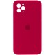 Чохол Silicone Case Square Full Camera Protective (AA) для Apple iPhone 11 Pro Max (6.5") Червоний / Rose Red