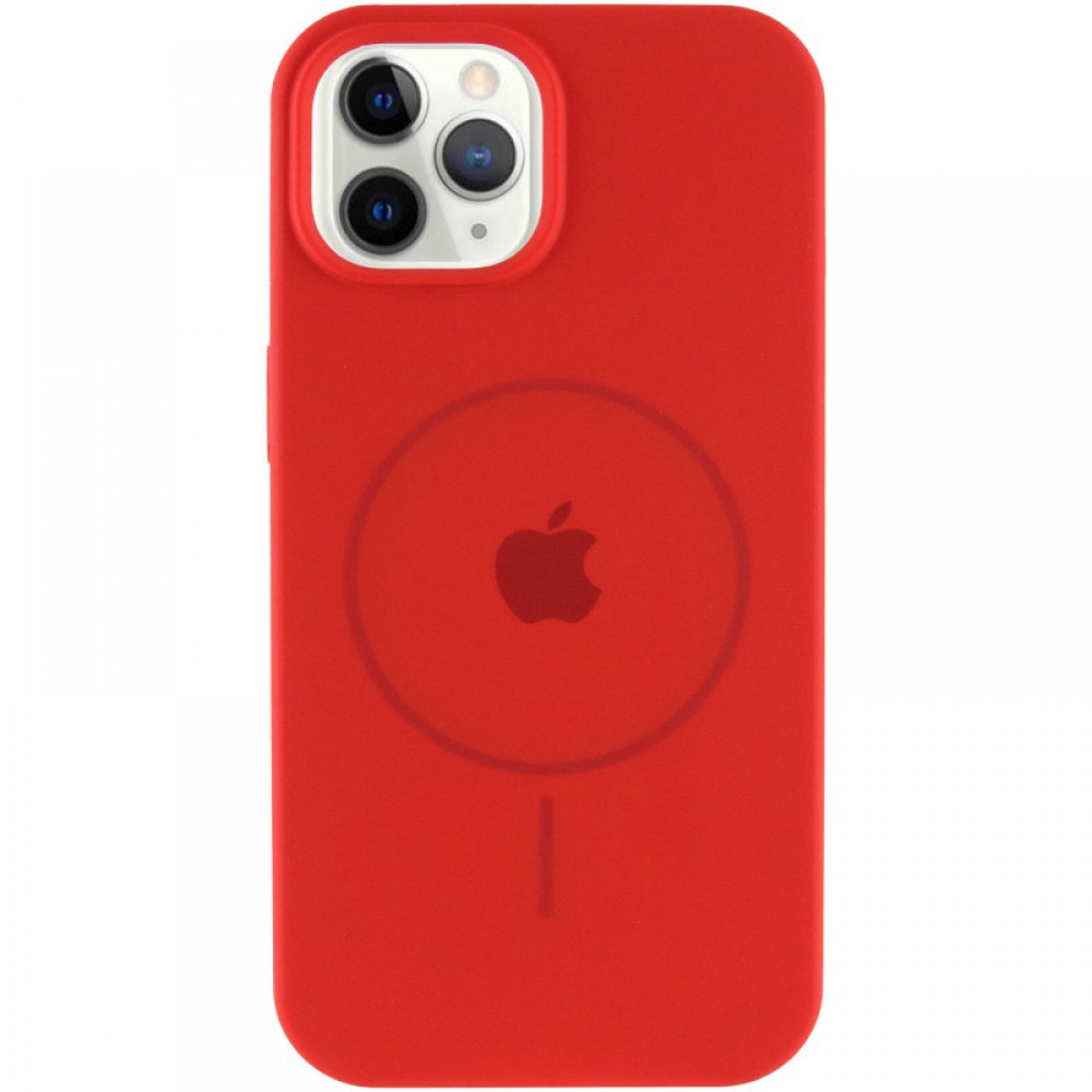 Чохол Silicone Case Full Protective (AA) with MagSafe для Apple iPhone 11 Pro (5.8") Червоний / Red