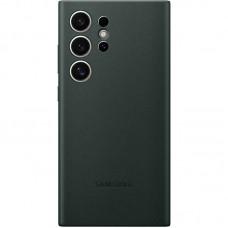 Шкіряний чохол Leather Case (AAA) для Samsung Galaxy S24 Ultra Pine green