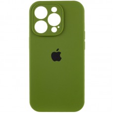 Чохол Silicone Case Full Camera Protective (AA) для Apple iPhone 14 Pro Max (6.7") Зелений / Dark Olive / PVH