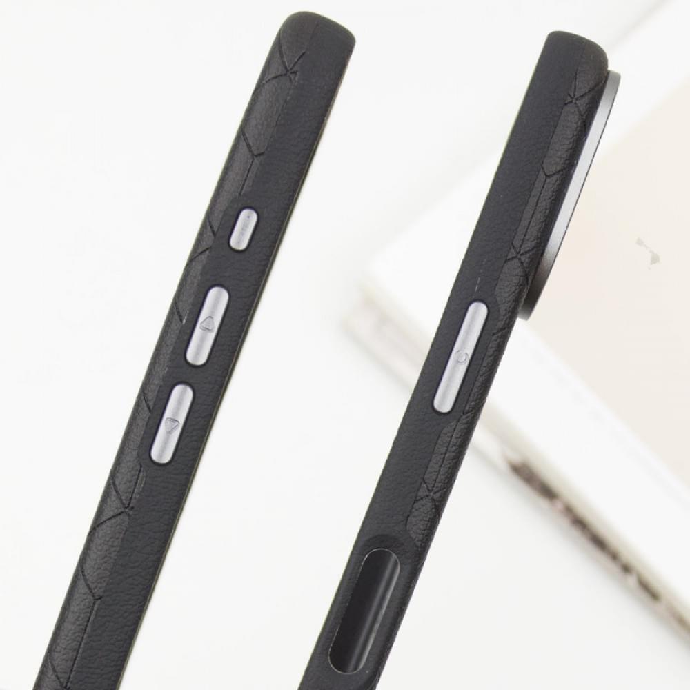 Шкіряний чохол Carved with MagSafe для Apple iPhone 16 (6.1") Black