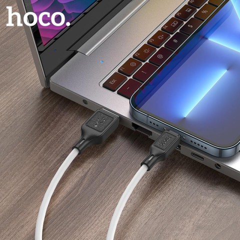 Дата кабель Hoco X90 Cool silicone USB to Lightning (1m) White
