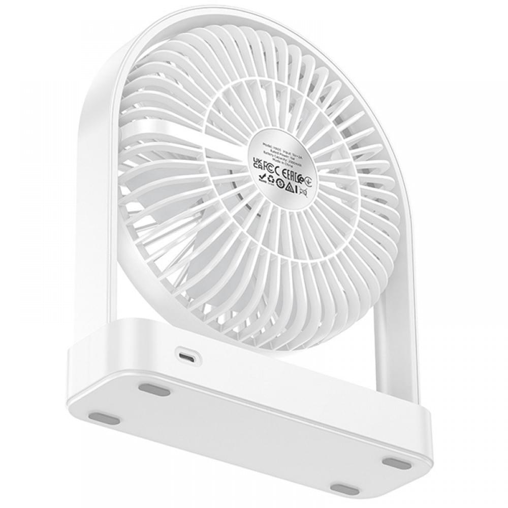 Настільний вентилятор Hoco HX65 ultra-thin desktop fan 2000 mAh White