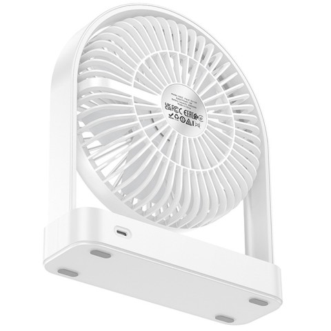 Настільний вентилятор Hoco HX65 ultra-thin desktop fan 2000 mAh White