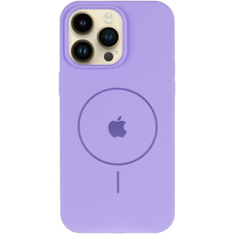 Чохол Silicone Case Full Protective (AA) V2 with MagSafe для Apple iPhone 13 Pro Max (6.7") Бузковий / Dasheen