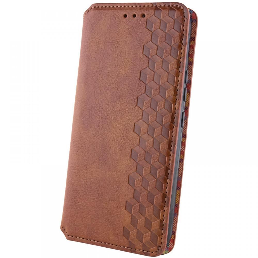 Шкіряний чохол-книжка GETMAN Cubic (PU) для Xiaomi Poco X6 / Note 13 Pro 5G Коричневий
