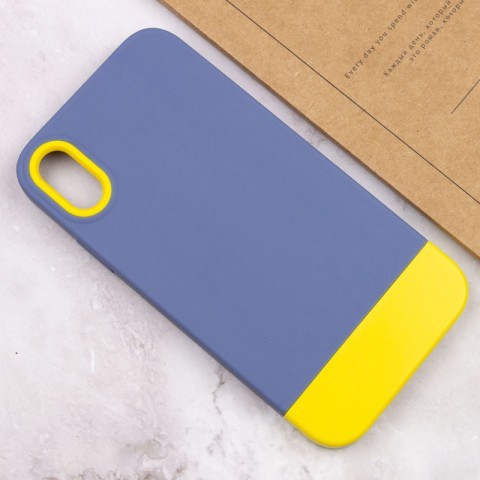 Чохол TPU+PC Bichromatic для Apple iPhone X / XS (5.8") Blue / Yellow