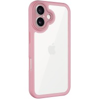 TPU чохол Transparent + Colour 1,5mm для Apple iPhone 16 (6.1") Pink