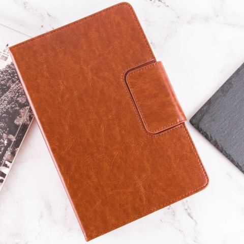 Універсальний шкіряний чохол-книжка для планшета 9-10" Коричневий