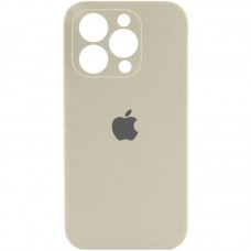 Чохол Silicone Case Full Camera Protective (AA) для Apple iPhone 14 Pro (6.1") Бежевий / Antique White