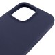Чохол Silicone Case (AA) Logo with MagSafe для Apple iPhone 13 Pro Max (6.7") Темно-синій / Midnight blue