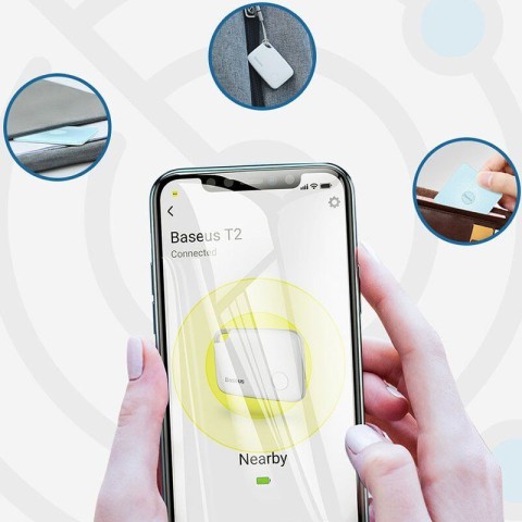 Трекер-брелок Baseus Intelligent T2 ropetype anti-loss device (ZLFDQT2-0) White