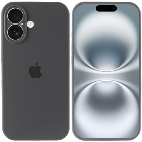 Чохол Silicone Case Full Camera Protective (AA) для Apple iPhone 16 (6.1") Сірий / Dark Gray