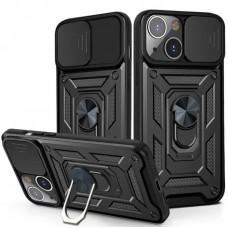 Ударостійкий чохол Camshield Serge Ring для Apple iPhone 13 (6.1") Чорний