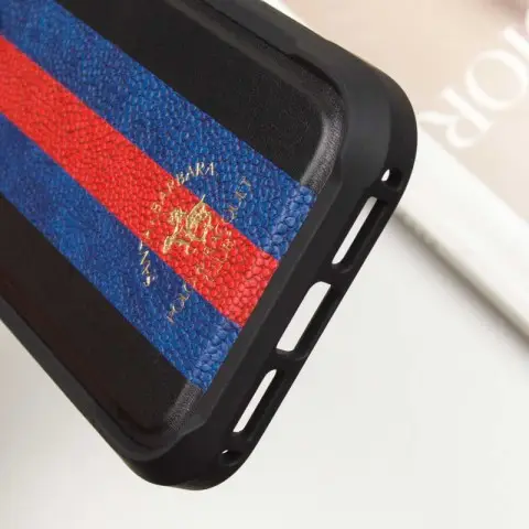 Шкіряний чохол Polo Santa Barbara Barton для Apple iPhone 16 Pro Max (6.9") Black / Navy