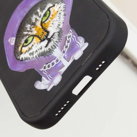TPU+PC чохол Friends для Apple iPhone 15 (6.1") Black Cat