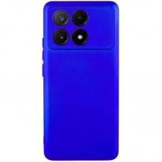 Чохол TPU GETMAN Liquid Silk Full Camera для Xiaomi Poco X6 Pro Синій / Iris