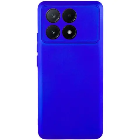 Чохол TPU GETMAN Liquid Silk Full Camera для Xiaomi Poco X6 Pro Синій / Iris