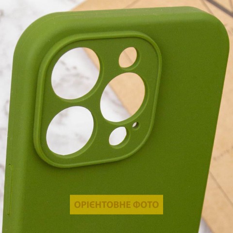 Чохол Silicone Case Full Camera Protective (AA) NO LOGO для Apple iPhone 17 Pro (6.3") Зелений / Dark Olive