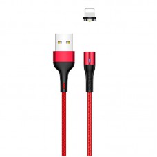 Дата кабель USAMS US-SJ333 U29 Magnetic USB to Lightning (1m) Червоний