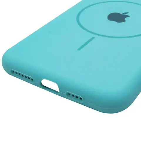 Чохол Silicone Case Full Protective (AA) with MagSafe для Apple iPhone 11 Pro Max (6.5") Бірюзовий / Marine Green