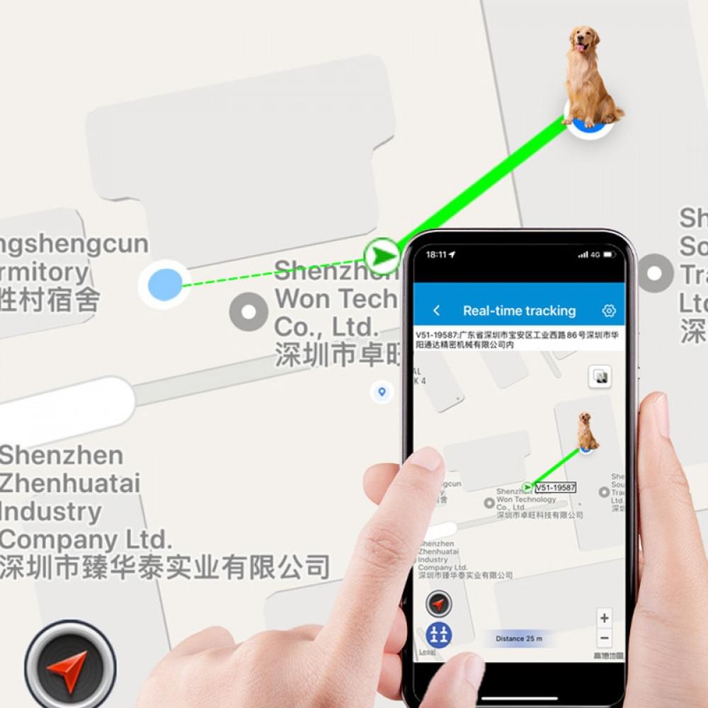 Трекер GPS для животных V53 Pet Tracker SIM (4GLTE) 900mAh