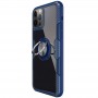 TPU+PC чохол Deen CrystalRing for Magnet (opp) для Apple iPhone 12 Pro / 12 (6.1") Безбарвний / Темно-синій