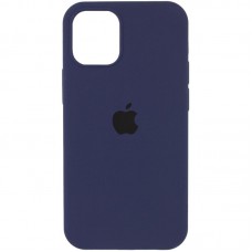 Чохол Silicone Case (AA) Logo with MagSafe для Apple iPhone 15 Pro (6.1") Темно-синій / Midnight blue