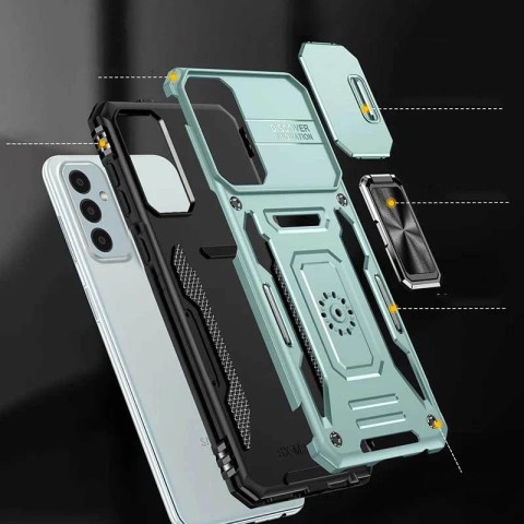 Ударостійкий чохол Camshield Army Ring для Samsung Galaxy A36 5G / A56 5G Зелений / Light Green