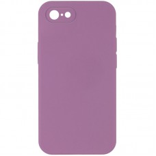 Silicone Case Square Full Camera Protective (AA) NOLOGO для Apple iPhone 7 / 8 / SE (2020) (4.7") Ліловий / Lilac Pride