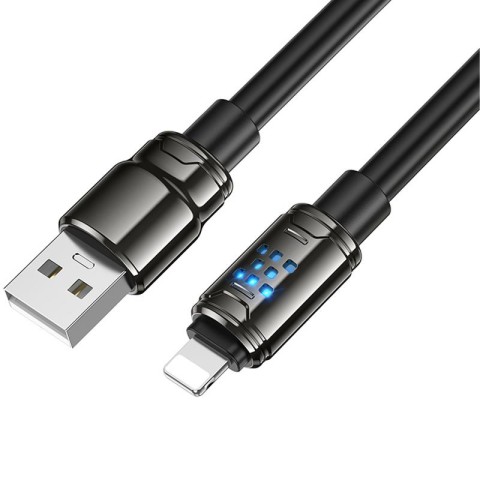 Дата кабель Hoco U143 Joy USB to Lightning 2.4A (1.2m) Black