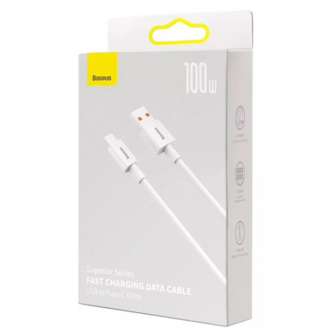 Дата кабель Baseus Superior Series Fast Charging USB to Type-C 100W (1.5m) (P10320102214) Moon White