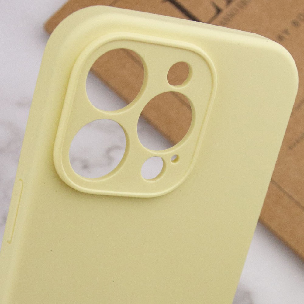 Чохол Silicone Case Full Camera Protective (AA) NO LOGO для Apple iPhone 13 Pro Max (6.7") Жовтий / Mellow Yellow