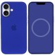 Чохол Silicone case (AAA) with Magsafe and Animation (button) для Apple iPhone 16 Plus (6.7") Ultramarine