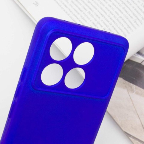 Чохол TPU GETMAN Liquid Silk Full Camera для Xiaomi Poco X6 Pro Синій / Iris