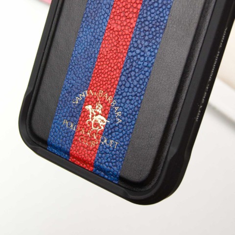 Шкіряний чохол Polo Santa Barbara Barton для Apple iPhone 16 Pro Max (6.9") Black / Navy