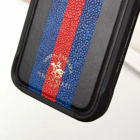 Шкіряний чохол Polo Santa Barbara Barton для Apple iPhone 16 Pro Max (6.9") Black / Navy