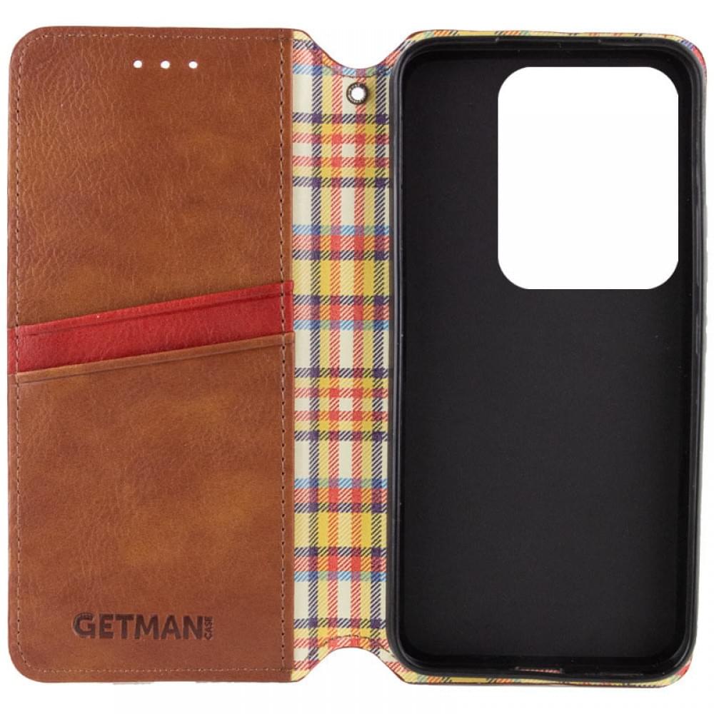 Шкіряний чохол-книжка GETMAN Cubic (PU) для Xiaomi Poco X6 / Note 13 Pro 5G Коричневий