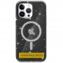 Чохол TPU Galaxy Sparkle (MagFit) для Apple iPhone 16 Pro (6.3") Black+Glitter