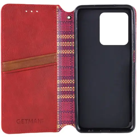 Шкіряний чохол-книжка GETMAN Cubic (PU) для ZTE Nubia V60 Червоний