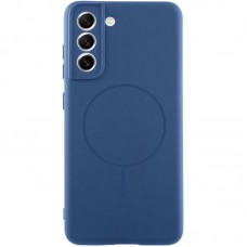 Чохол Silicone Cover Lakshmi Full Camera (AA) with MagFit для Samsung Galaxy S21 FE Синій / Navy blue